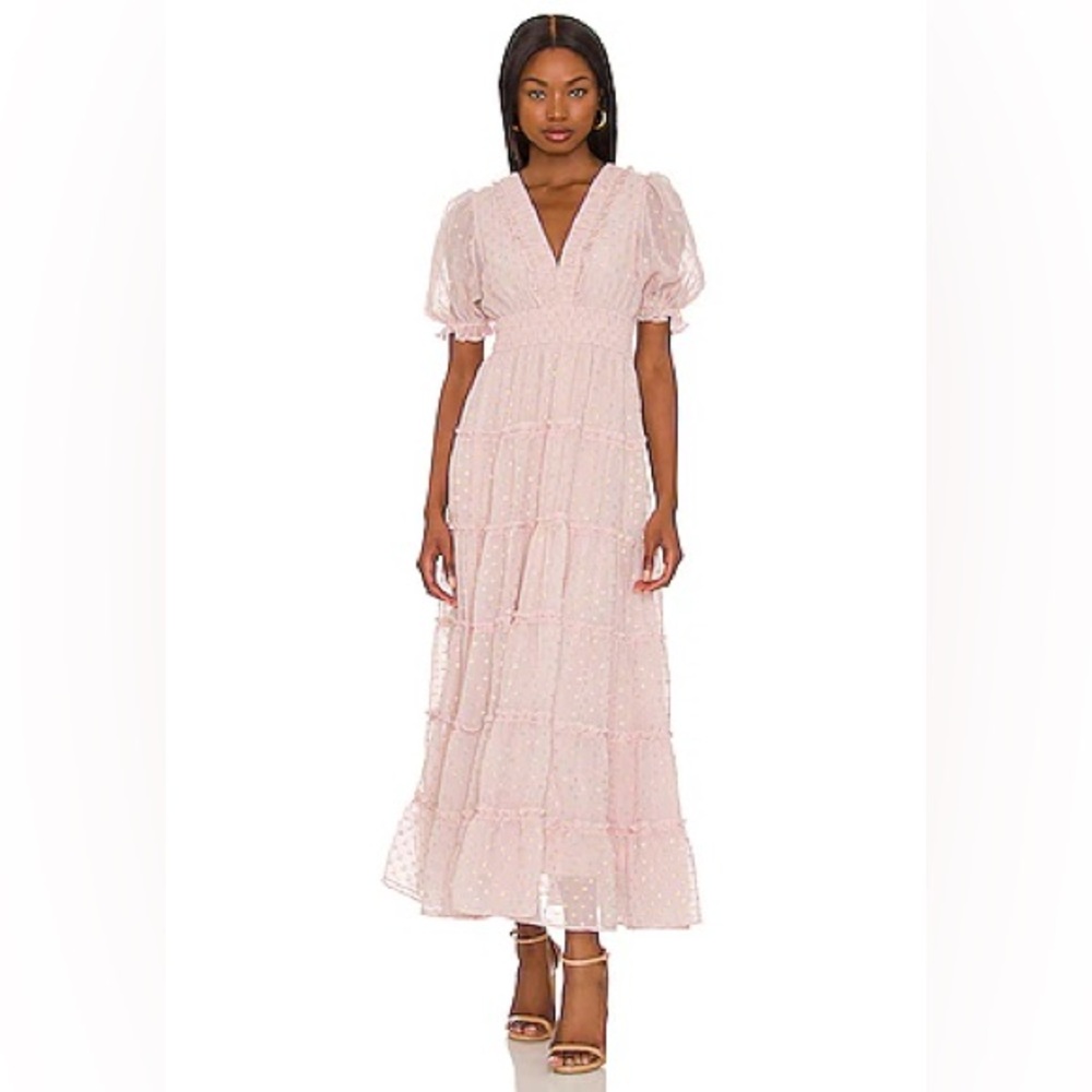 Yumi Kim Farrah Dress in Dash Foil Pink & Silver Sz xxs